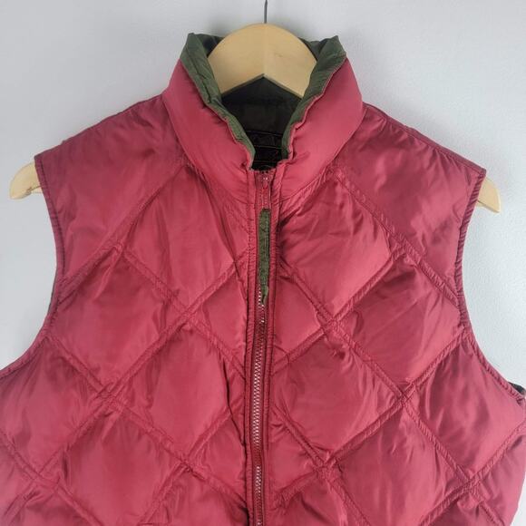 Vintage Eddie Bauer Goosedown Quilted Vest Red Sleeveless Size M - Picture 2 of 7